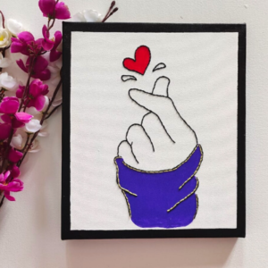 Purple Finger Heart