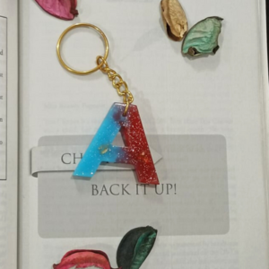 A – Alphabet Resin Keychain