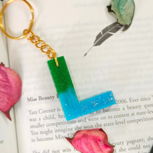 L- Alphabet Resin Keychain