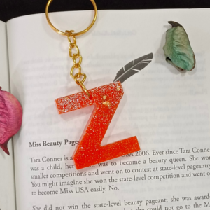 Z- Alphabet Resin Keychain