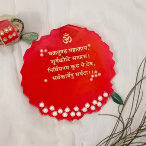 Ganesh Mantra Resin Plate