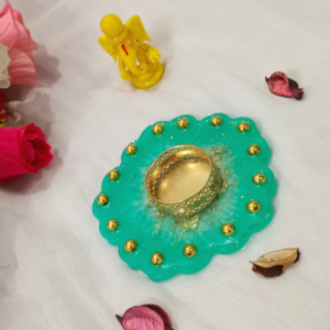 Green Resin Tea Light Holder